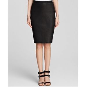 Eileen Fisher Mix Media Leather Skirt